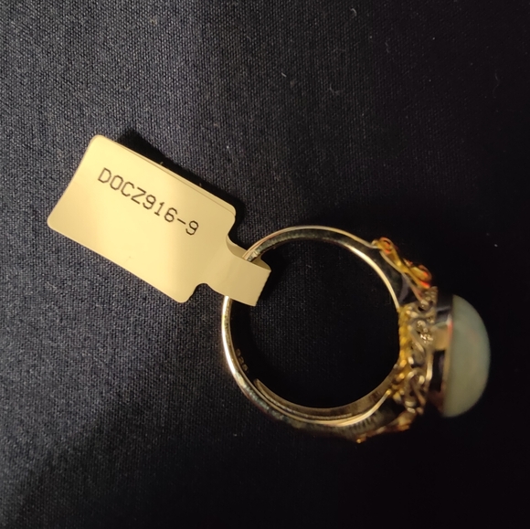 Nwt Sterling silver with 18k accents larimar ring , size 9 - Picture 5 of 7